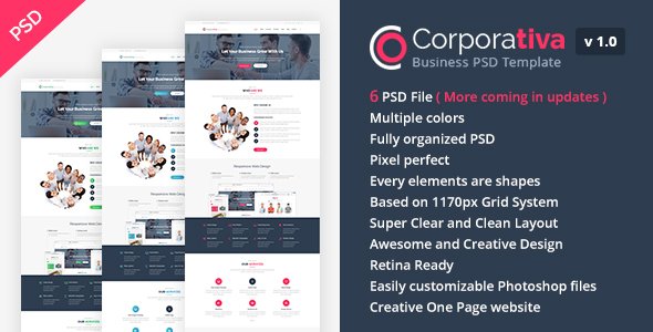 Corporativa - Onepage Corporate & Business PSD Template
           TFx