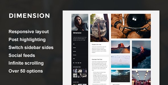 Dimension - A Responsive Sidebar Theme
           TFx