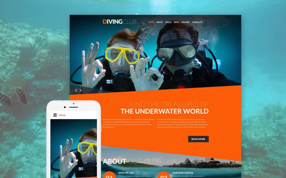 Diving Responsive Joomla Template TMT