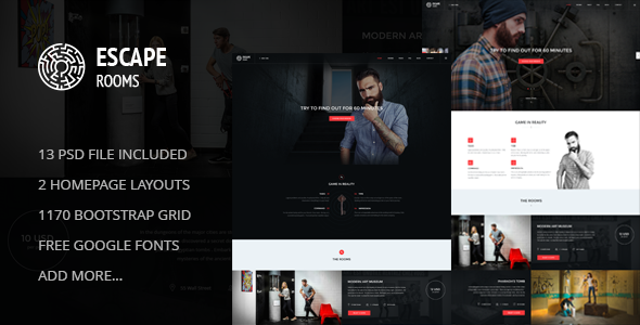 Escape Room - PSD Template
           TFx