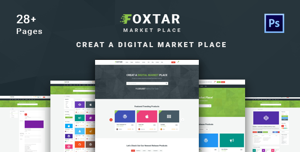 FOXSTAR - E-Commerce /  Digital Market Place / Online Store PSD Template
           TFx