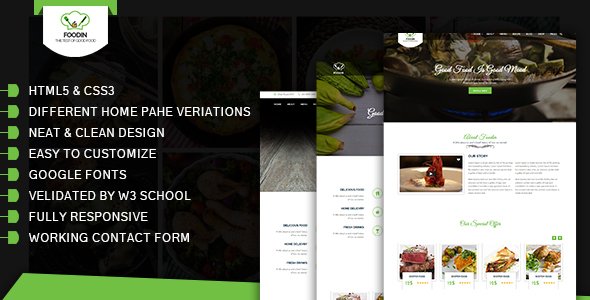 FoodCafe / HTML5 Template
           TFx