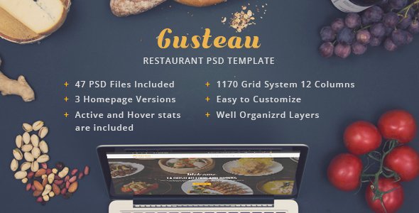 Gusteau - Restaurant PSD Template
           TFx