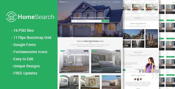 HomeSearch - A RealEstate PSD template
           TFx