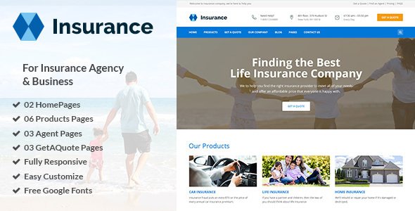 Insurance - Insurance Agency & Business PSD Template
           TFx