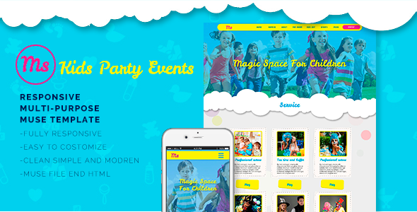 Kids Party Events-Muse Template
           TFx