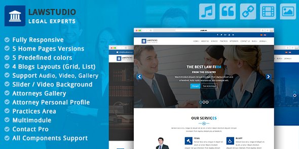 LawStudio - Lawyer and Law Firm Joomla Template
           TFx