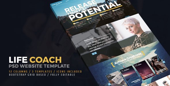 Life Coach PSD Website Template
           TFx
