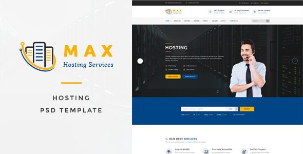 Max Hosting - Hosting Company PSD Template
           TFx
