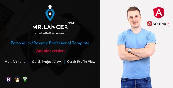 Mr.Lancer - Personal CV/Resume template Angular Version
           TFx