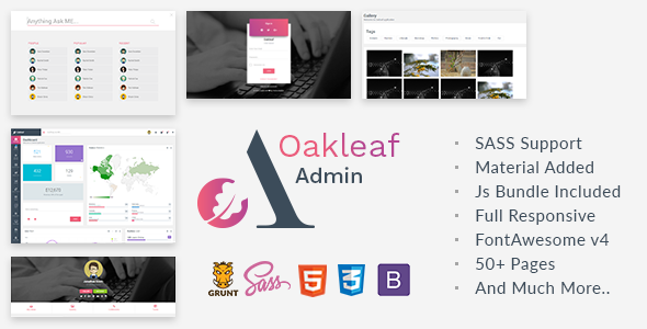 Oakleaf Admin - Bootstrap html5 with SASS
           TFx
