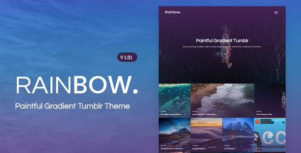 Rainbow | Gradient Grid Tumblr Theme
           TFx