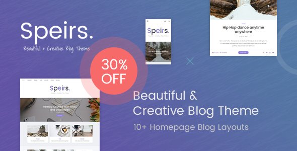 Speirs - Beautiful and Creative WordPress Blog Theme
           TFx