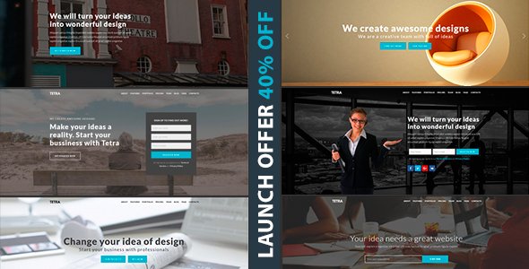 Tetra - Multipurpose Marketing & Landing Pages WordPress Theme
           TFx