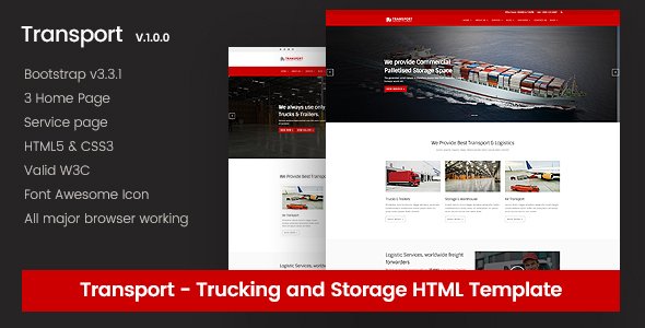 Transport - Local Transport & Storage Website Template
           TFx