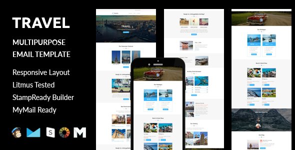 Travel - Multipurpose Responsive Email Template with Stampready Builder access
           TFx