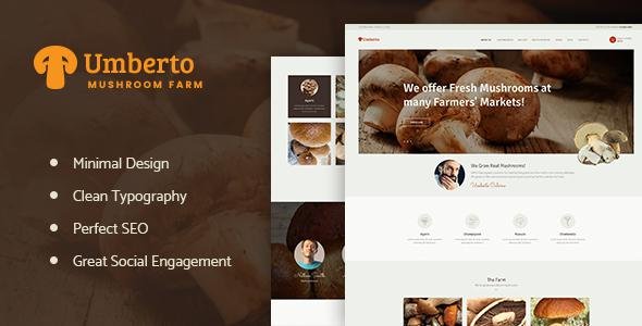 Umberto - Mushroom Farm & Organic Products Store WP Theme
           TFx
