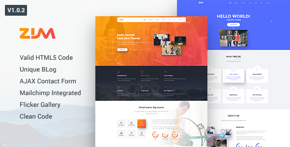 Zim - One Page Responsive HTML Template
           TFx