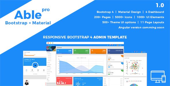 Able pro Responsive Bootstrap 4 Admin Template
           TFx