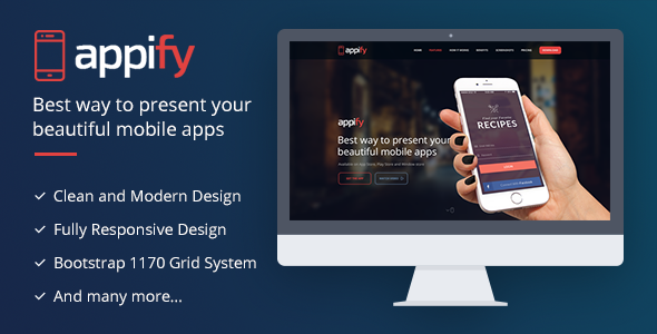 Appify - Multipurpose One Page Mobile App landing page WordPress Theme
           TFx