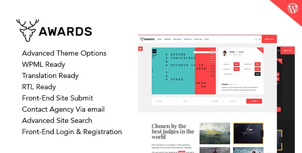 Awards - CSS Gallery Nominees Website Showcase Responsive WordPress Theme
           TFx
