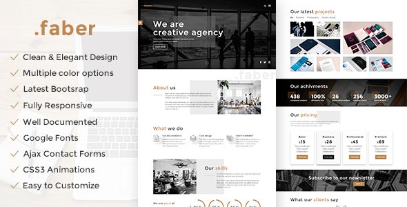 Faber - Creative Agency Responsive Site Template
           TFx