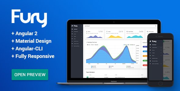 Fury - Angular 2 Material Design Admin Template
           TFx