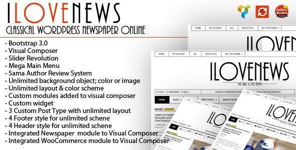 IloveNews - Classic and clean Newspaper Theme
           TFx
