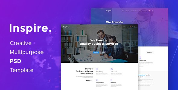 Inspire. - Creative Multipurpose PSD template
           TFx