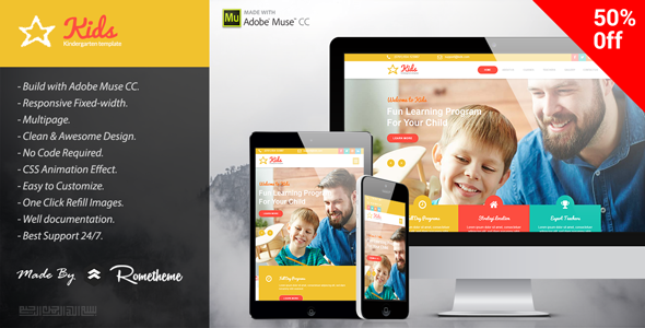 KIDS - Kindergarten and Child Care Muse Templates
           TFx