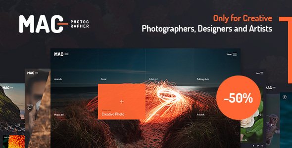 MAC - Photography Fullscreen WordPress Theme
           TFx