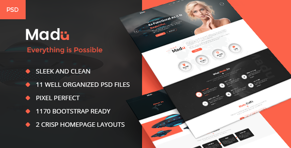 Madu | Creative Multi-Purpose PSD Template
           TFx