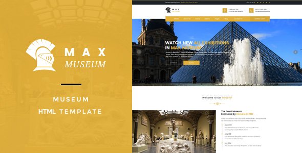 Max Museum - Historical & Artifacts Museum HTML Template
           TFx