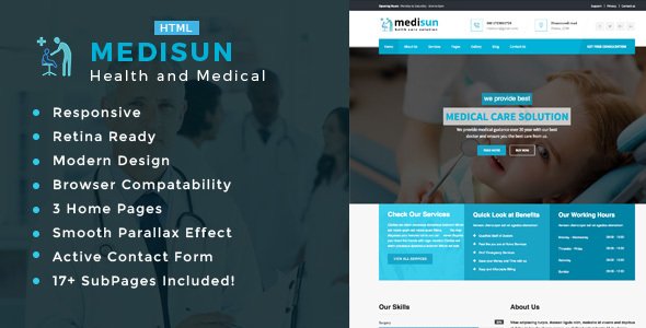 Medisun - Health And Medical HTML Template
           TFx