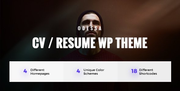Odessa - Personal Resume, CV, VCard WordPress Theme
           TFx