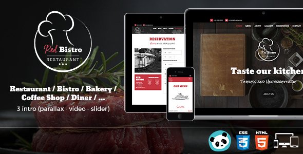 Red Bistro - Restaurant Responsive HTML5 Template
           TFx