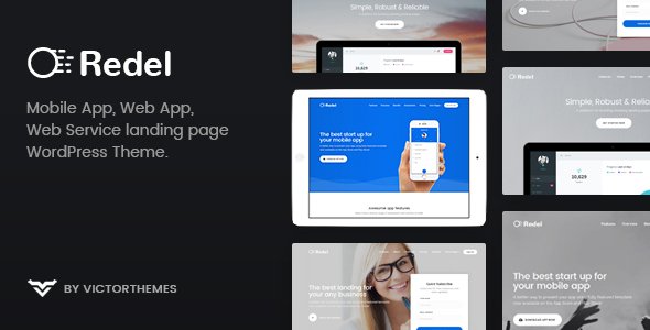 Redel - Responsive App Landing WordPress Theme
           TFx