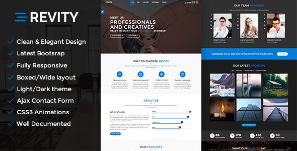 Revity - Responsive Multipurpose Bootstrap Template
           TFx