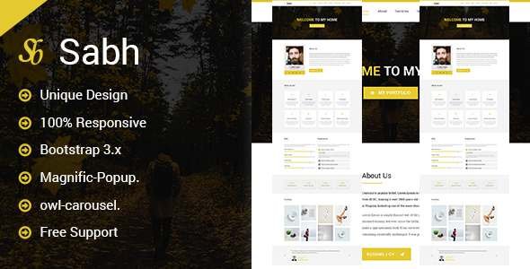 Sabh - Onepage Creative Personal Template
           TFx