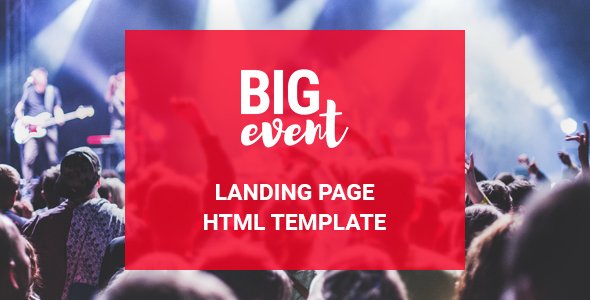 BigEvent Landing Page HTML Template
           TFx