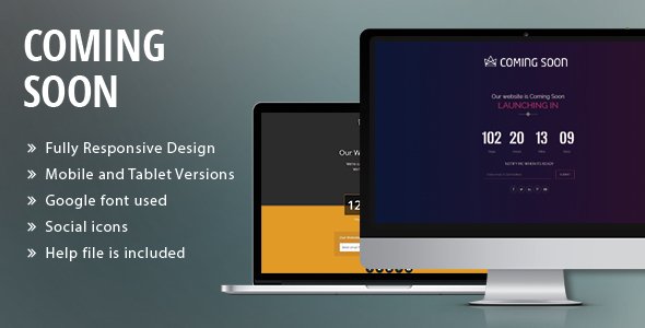 Coming Soon HTML Template
           TFx