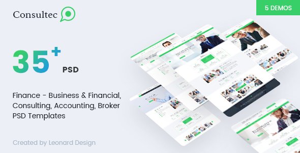 Consultec | Multipurpose Business & Financial, Consulting, Accounting, Broker Psd Templates
           TFx