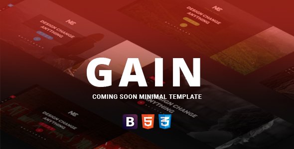 Gain Coming Soon Minimal Template
           TFx