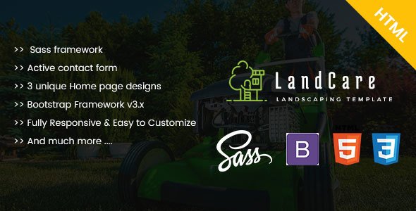 LandCare - landscaping, & Gardening HTML Template
           TFx