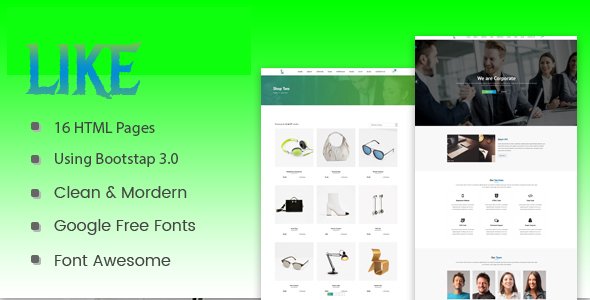 Like - HTML5 Corporate  Responsive Template
           TFx