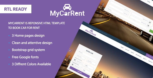 MyCarRental - Car Rental Lading Page Responsive
           TFx
