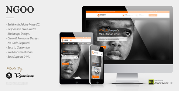 NGOO - Charity, Non-profit, and Fundraising Muse Template
           TFx