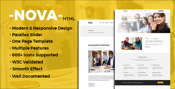 Nova - One Page Multipurpose Template
           TFx