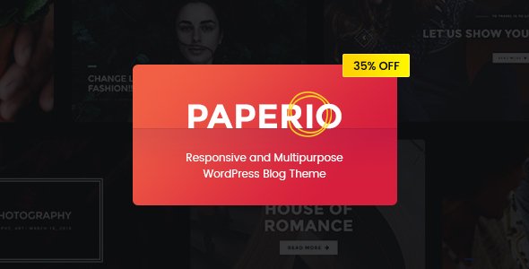 Paperio - Responsive and Multipurpose WordPress Blog Theme
           TFx