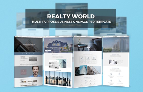 Realty World | Multi-Purpose Onepage Business PSD Template
           TFx